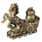 Статуэтка Лошадь с повозкой Металл/Сплав