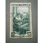 Италия. Ткачиха. 1950г. ;гашеная