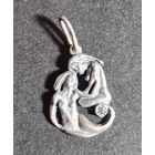 Кулон привеска знак зодиака Близнецы серебро 925 лот#6, С РУБЛЯ! МНОГО ЛОТОВ С РУБЛЯ БЕЗ МЦ!