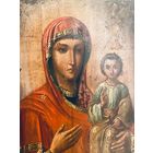 Икона старинная Божьей матери с младенцем