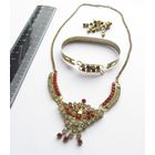 Все лоты с рубля.Комплект бижутерии Чехословакия,колье,серьги,браслет.