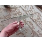 Тортница, белое марганцевое стекло. Стеклозавод "Неман" Виноград лист медовый Мурахвер 50-60-е годы СССР