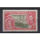 1937 Южная Родезия / Southern Rhodesia  ** 1d Коронация Георг VI Елизавета, Водопад Виктория