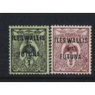 Fr Колонии Уоллис и Футуна 1920 Надп на марках Новой Каледонии Кагу Стандарт #1-2*
