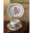 Чайная тройка Цветы в стиле Мейссен Германия винтаж