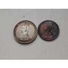 Шиллинг и фартинг Виктории, состояние и патина. Больше выставляться не будет!