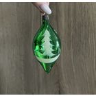 Елочная игрушка сосулька с елкой СССР