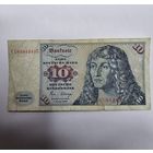 Банкнота 10 марок 1980 года - ФРГ Германия оригинал