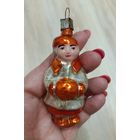 Ёлочные игрушки, стекло, девочка с муфтой, ребенок
