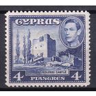 108.BrK. Великобритания. Колонии. Кипр. Георг VI. Архитектура и пейзажи. 1951 г. 4P. Mi.#147.