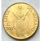 Ватикан 200 лир 1990 г. Пресвятая Дева. В холдере