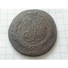 2 копейки 1763 год, перечекан