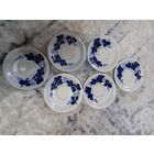 Блюдца фарфор МФЗ 6 шт красивые