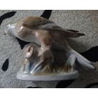 С 1 рубля. Сокол (коршун) на скале. Красивая фарфоровая статуэтка.