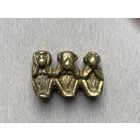 Три обезьянки, латунь.