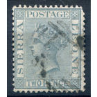 Британские колонии - Сьерра-Леоне - 1883/93г. - королева Виктория, 2 P - 1 марка - гашёная [Mi 16]. #4-B5-126-A-1