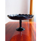 Ваза для фруктов Стекло СССР БССР Завод Неман 1950-е Повтор довоенной или дореволюционной модели Маркировка НЕМАН зеркально отражена Без дефектов РЕДКАЯ