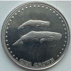 Тристан-да-Кунья 1 крона 2008 г. Кашалоты