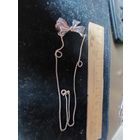 Цепочка с бантиком серебро