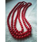 Бусы 85 Красные Винтаж 150 см.