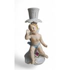 Подсвечник Путти Германия фарфор.