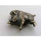 Статуэтка Дикий кабан, литье, бронза