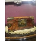 Старинная шкатулка, ручная работа, латунь, дерево, Китай, много лотов с рубля