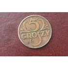 Монета Польша 5 грошей 1937 г