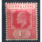 Британские колонии - Сьерра-Леоне - 1907/10г. - король Эдуард VII, 1 P - 1 марка - MH [Mi 69]. #4-B5-126-A-1