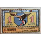 Германия 1 марка 1921 г Штайнфельд (Шлезвиг, Steinfeld, Schleswig), 1262.6a, с номером , UNC