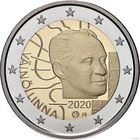 2 евро 2020 Финляндия 100 лет со дня рождения Вяйнё Линна UNC из ролла