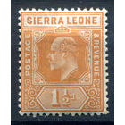 Британские колонии - Сьерра-Леоне - 1907/10г. - король Эдуард VII, 1 1/2 P - 1 марка - MH [Mi 70]. #4-B5-126-A-1