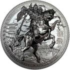 Ниуэ 5 долларов 2021г. "Пять генералов Тигров: Чжан Фэй". Black Proof. Монета в капсуле; подарочном футляре; номерной сертификат; номер монеты на гурте; коробка. СЕРЕБРО 93,30гр.(3 oz).
