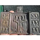 Складень старинный Святитель Никола Можайский с Избранными Святыми.