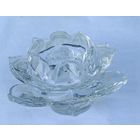 Подсвечник под свечу-таблетку из стекла, в форме цветка