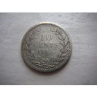 Нидерланды  10 центов  1885 г. серебро