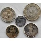 Колумбия 50, 100, 200, 500, 1000 песо 2023 г. Набор 5 монет