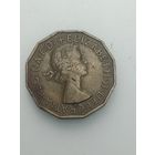 Великобритания  3 пенса 1956 года .