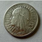 2 злотых 1934 г.  Польша.  Ядвига.  Серебро