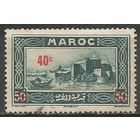 Французское Марокко. Медресе в г.Фес. Надпечатка нового номинала. 1939г. Mi#138.