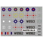 Декали для модели самолёта - длина надписей 9 мм.