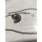 "Цыганский" серебряный перстень и цепочка 58см