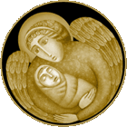 Золото . Дзень анёла ("День Ангела"), Angel Guard , Анел Ахоўнік , Ангел Хранитель , золото 7,78 грамма  , 50 руб. 2019 год. Проба 999.  Тираж 399 шт.