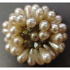 Редкая крупная винтажная наборная брошь, Чехословакия