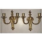 Настенные подсвечники.19 в. Франция Ампир. Бронза позолота.
