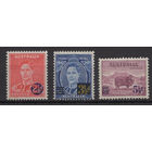 Австралия 1941** серия 3 марки с надпечатками, Георг VI
