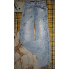 Лёгкие супер джинсы на резинке, с вышивкой и блестками! р.42 (26)