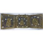 Складень Деисус Поясной, трёхстворчатый, эмали.