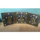 Складень Деисус Поясной, трёхстворчатый, эмали.