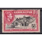 95.BrK. Великобритания. Колонии. Гибралтар. Георг VI. 5Sh. 1938/49 гг. Mi.#115C.